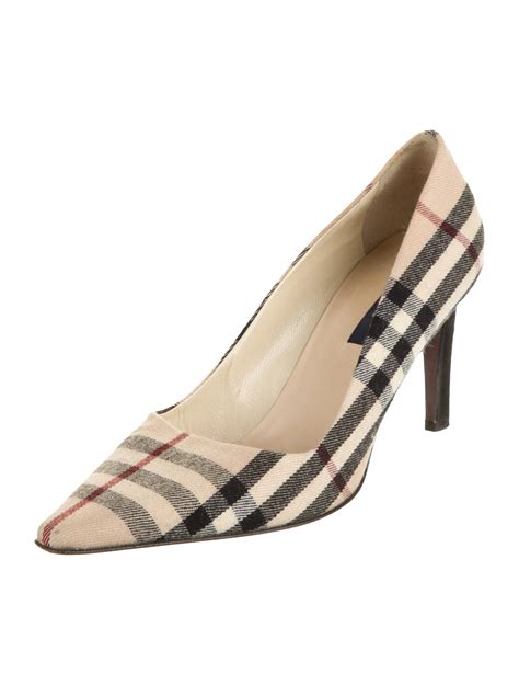 fake burberry pumps|Burberry check high heels.